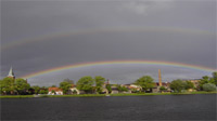 Blick auf das Panorama der Inselstadt Werder Blick auf das Panorama der Inselstadt Werder